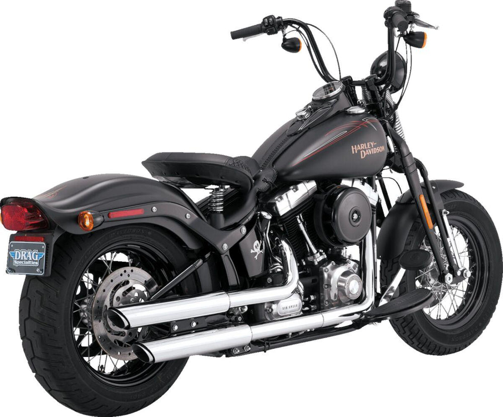 Vance & Hines 3" Twin Slash Silencers For Harley Davidson FLSTN 1584 2007-2009 - Chrome