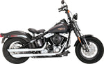 Vance & Hines 3" Twin Slash Silencers For Harley Davidson FLSTN 1584 2007-2009 - Chrome