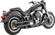Vance & Hines Twin Slash 3" Silencers For Harley Davidson FLSTF 1584 2007-2009 - Black