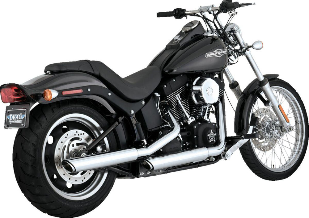 Vance & Hines 3" Twin Slash Silencers For Harley Davidson FLSTC1584 2007-2009 - Chrome