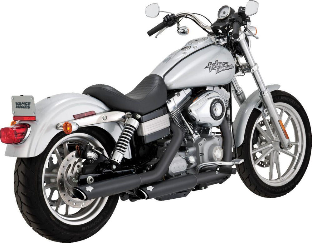 Vance & Hines 3" Twin Slash Silencers For Harley Davidson FXD 1340 1995-1998 - Black