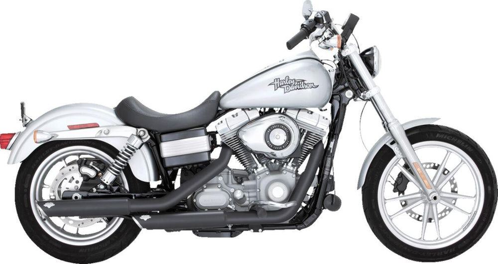 Vance & Hines 3" Twin Slash Silencers For Harley Davidson FXD 1340 1995-1998 - Black