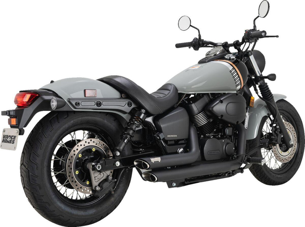 Vance & Hines Shortshots Staggered Exhaust System For Honda VT 750 C 2011-2023 - Black