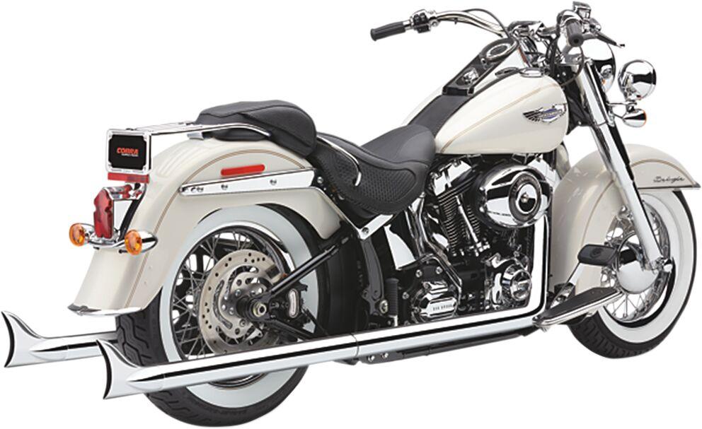 Cobra Bad Hombre Dual Exhaust System For Harley Davidson FXSTSI 1450 EFI 2004-2006 - Chrome