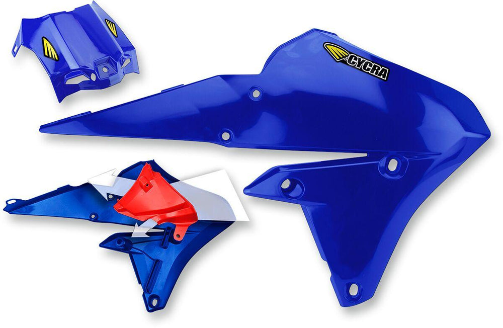 Cycra Powerflow Radiator Scoops For Yamaha WRF250 2015-2019 - Blue