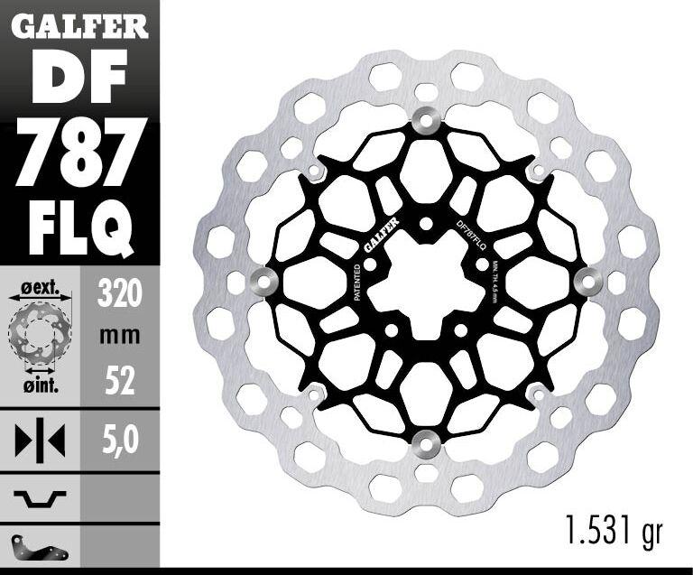 Galfer Cubiq Floating Brake Disc For KTM  Duke 690 2012-2019 Black - Front