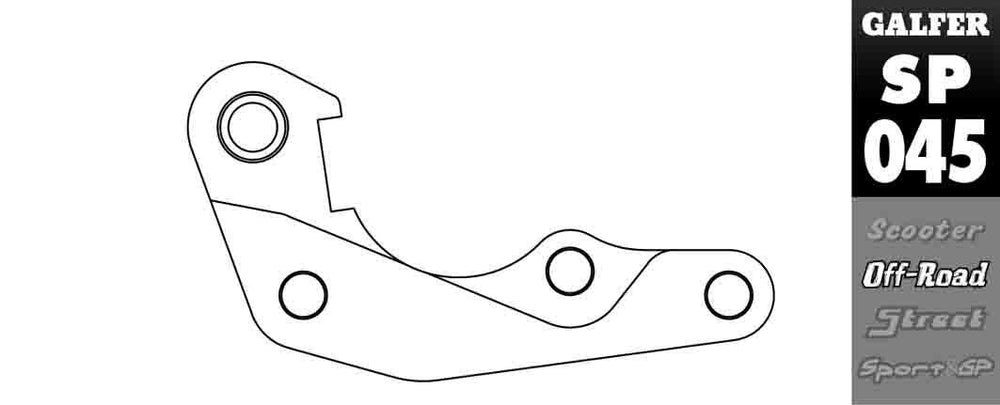 Galfer Brake Caliper Relocation Bracket For Honda CR125 2002-2007 Front - Black
