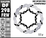 Galfer Wave Floating Brake Disc For Yamaha WRF450 2016-2023 Black - Front
