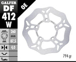 Galfer Wave Brake Disc For Kymco Agility City 125 2009-2020 Front - Silver