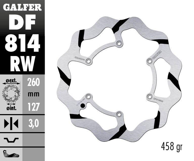 Galfer Fixed Wave Grooved Brake Disc For Beta Evo 250 2012 Black - Front