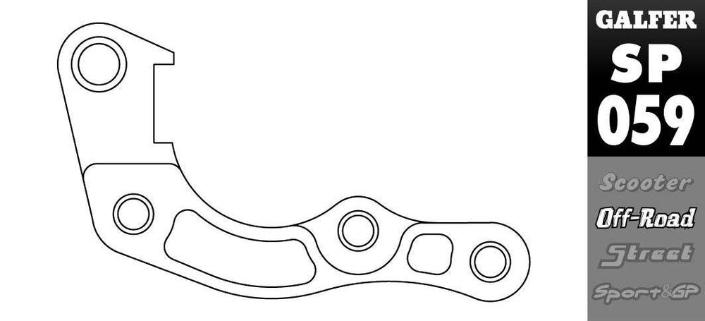 Galfer Brake Caliper Relocation Bracket For Honda CRF110F 2019-2025 Front - Black