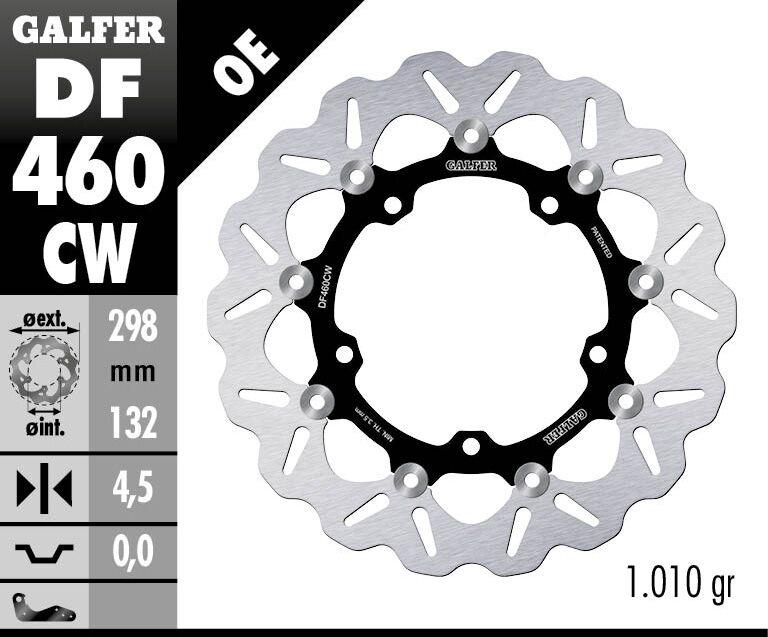 Galfer Wave Brake Disc For Yamaha MT-03 2016-2023 Black - Front