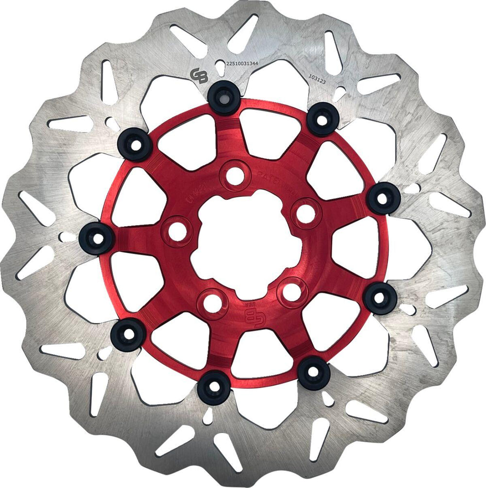 Galfer Wave Brake Disc For Harley Davidson FLD 1690 2012-2013 Red - Rear