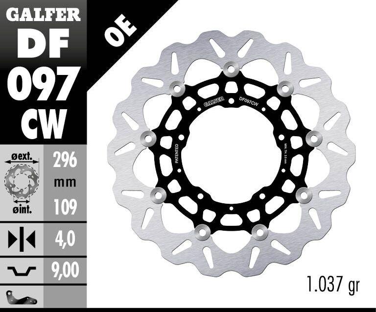 Galfer Wave Brake Disc For Honda X-ADV 750 2021-2024 Black - Front