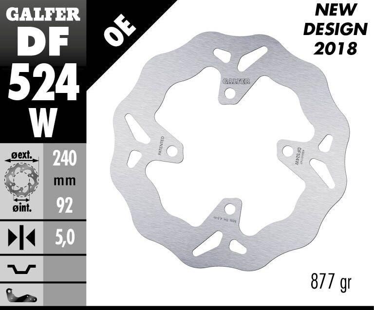 Galfer Wave Brake Disc For MBK Skycruiser 125 2006-2013 - Rear