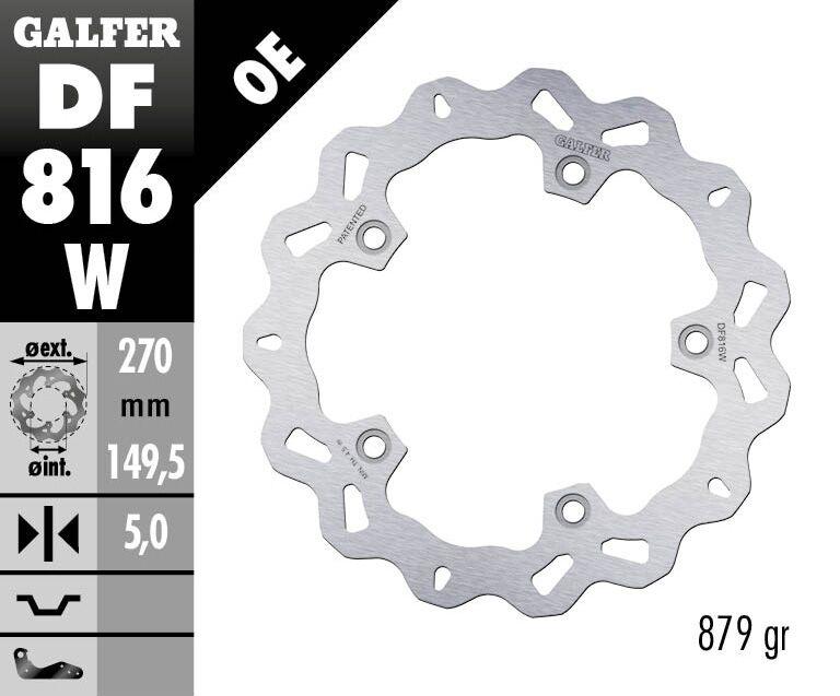 Galfer Wave Brake Disc For BMW C 600 Sport 2012-2015 Rear - Silver