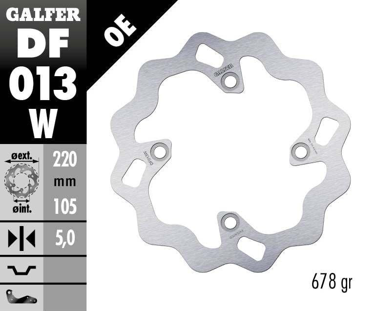 Galfer Wave Brake Disc For Honda CB 125 R Neo Sports Cafe 2018-2024 Rear - Silver