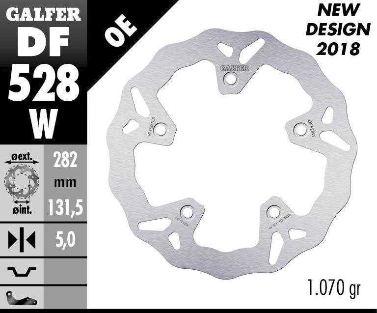 Galfer Wave Brake Disc For Yamaha XP 530 T-Max 2012-2019 - Rear