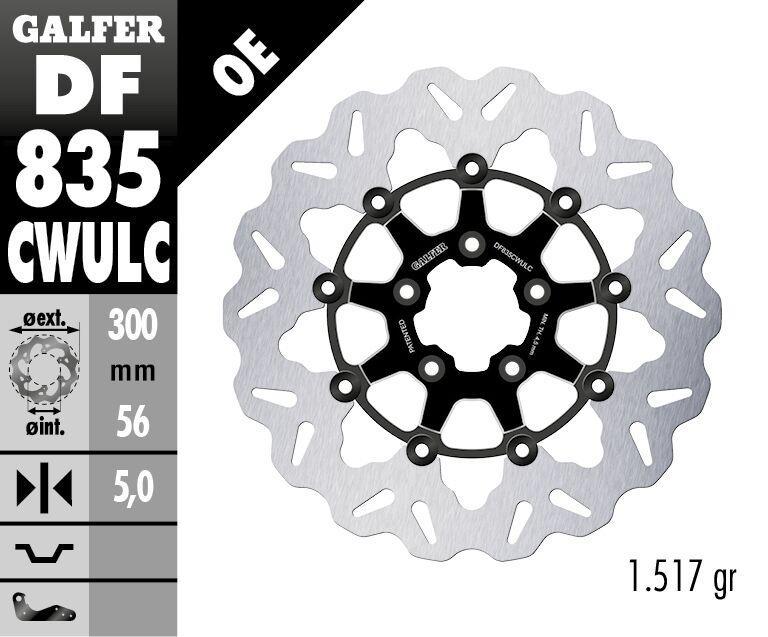 Galfer Wave Brake Disc For Harley Davidson FLDE 1750 2018-2020 Black - Front