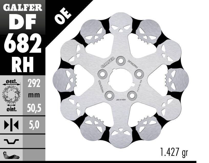 Galfer Brake Disc FIXED SKULL For Harley Davidson XL 883 1986-2009 - Front