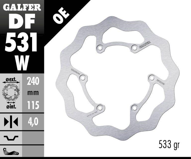 Galfer Wave Brake Disc For Yamaha YZ125 2022-2025 - Rear