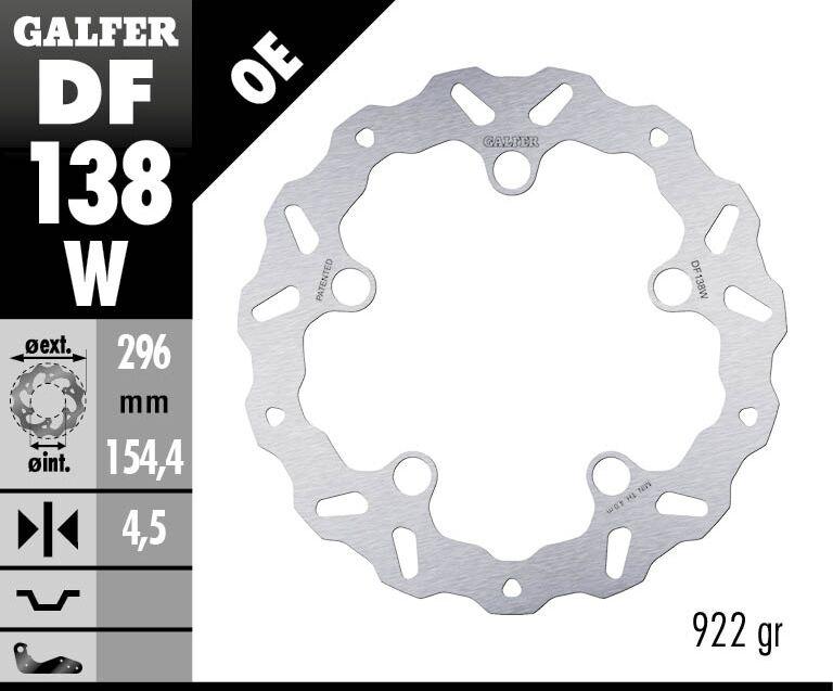 Galfer Wave Brake Disc For Honda CB 125 R Neo Sports Cafe 2018-2024 Front - Silver