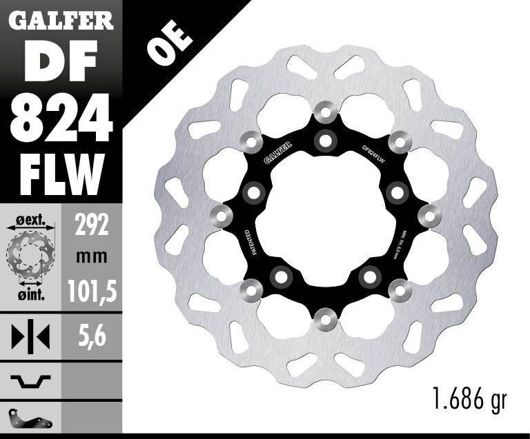 Galfer Wave Brake Disc For Harley Davidson VRSCA 1130 2002-2005 - Rear