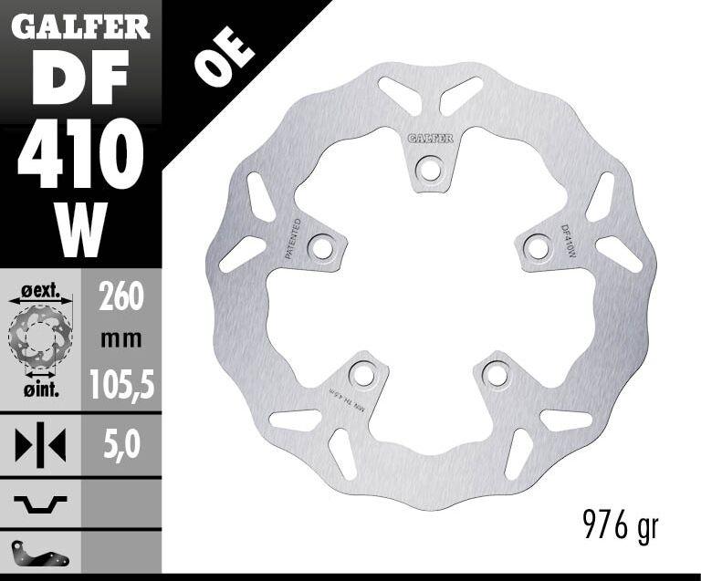 Galfer Wave Brake Disc For Kymco Xciting 250 2005-2006 Front - Silver