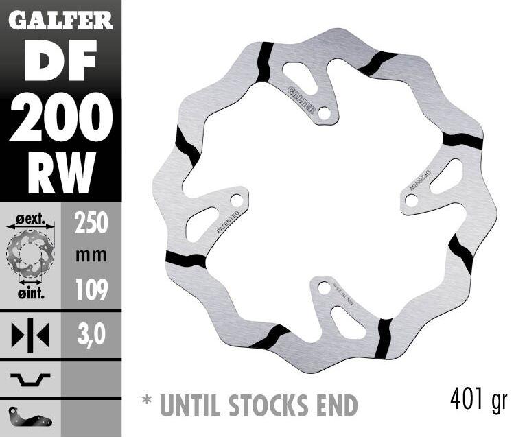 Galfer Fixed Wave Grooved Brake Disc For Kawasaki KLX450R 2008-2024 Black - Front