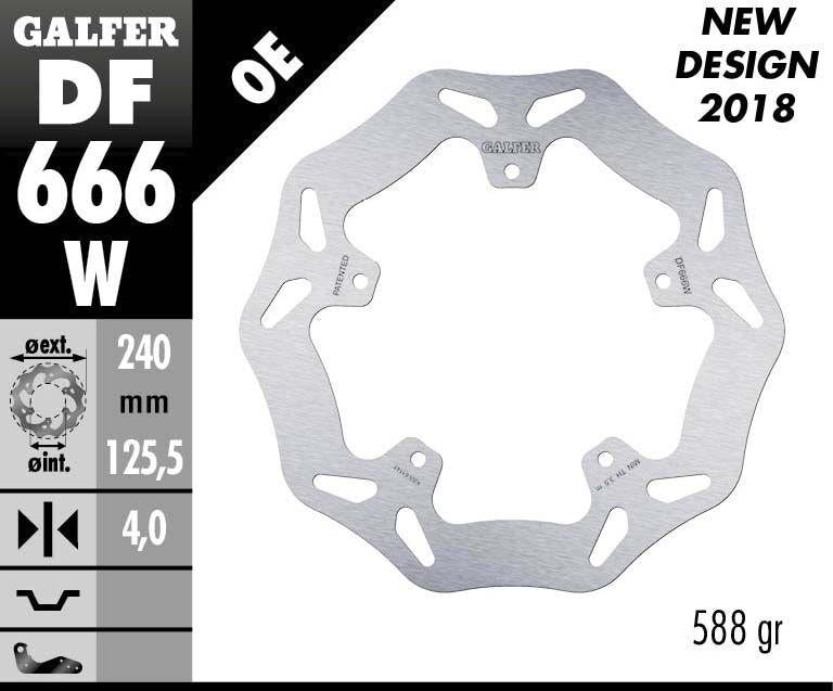 Galfer Wave Brake Disc For Piaggio Beverly 125 2010 Front - Silver