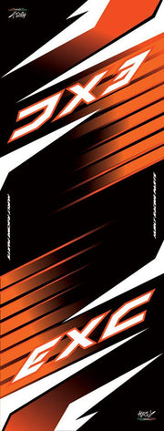 Hurly Workstation EXC Floor Mat - Black/Orange /White