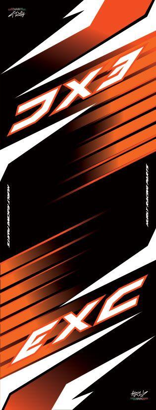 Hurly Workstation EXC Floor Mat - Black/Orange /White