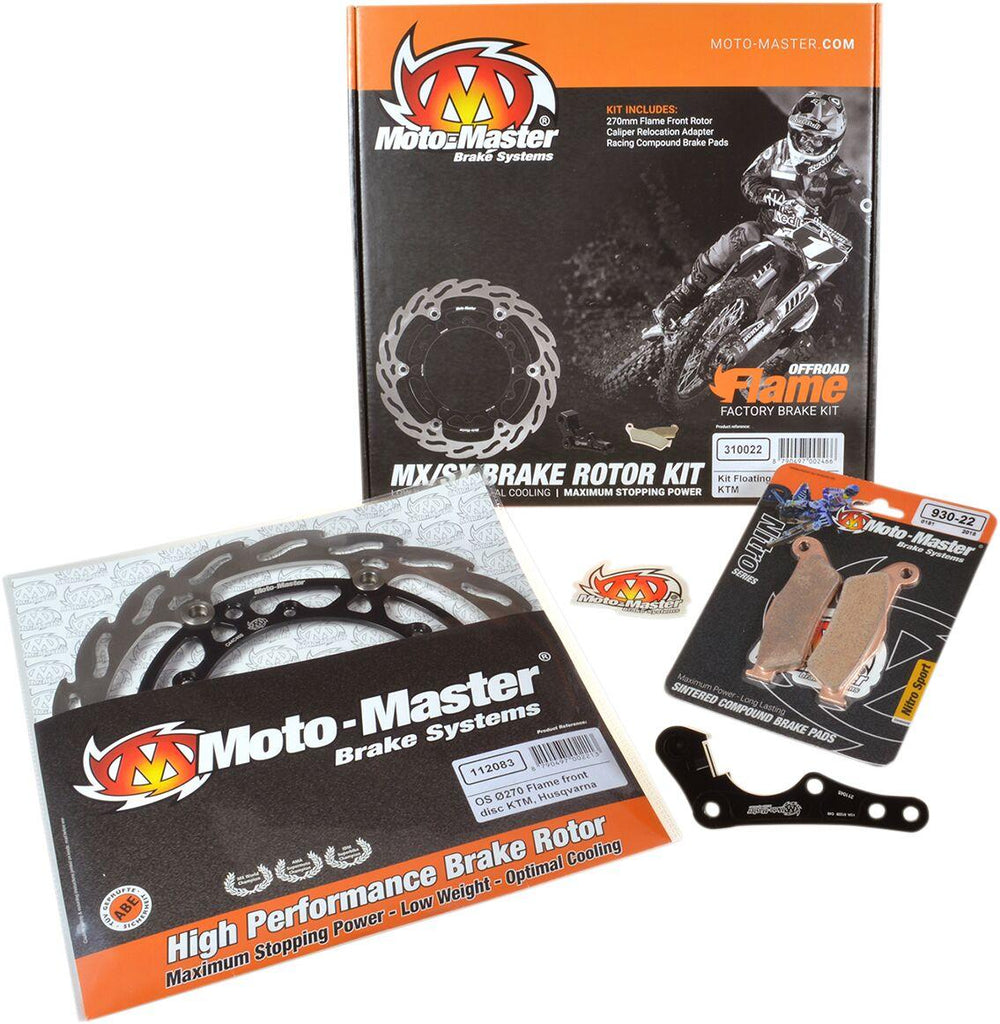 Moto Master Brake Kit For Husqvarna FC250 2018 Front - Black Stainless Steel
