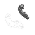 Moto Master Relocation Bracket for Dakar 298mm Front Disk For Yamaha WRF250 2017-2021 Fits Front Left Or Right - Black