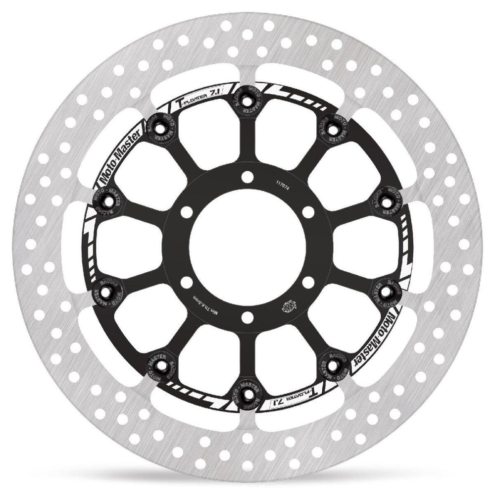 Moto Master HALO series T-Floater Brake Disc For BMW M 1000 RR - Black/Silver