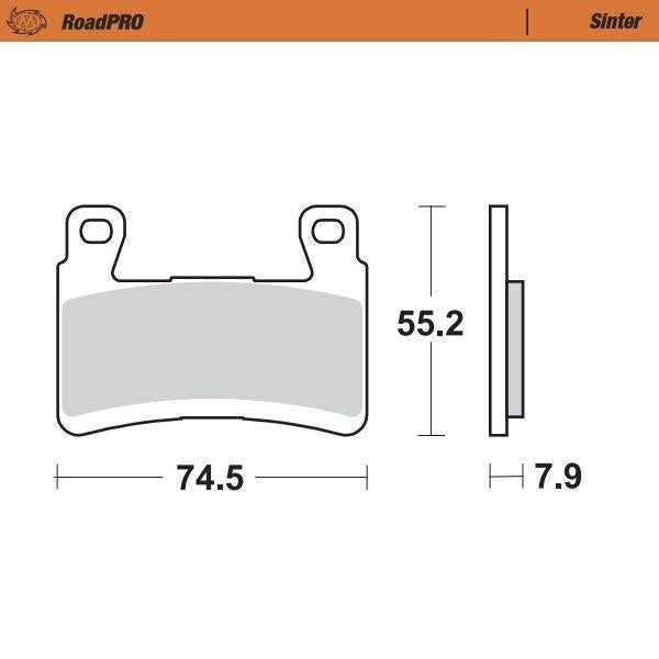 Moto Master RoadPRO Sinder Brake Pads For Kawasaki ZX-6 R 636 2013-2025 - Front
