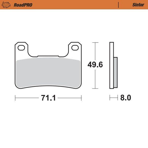 Moto Master RoadPRO Sinder Brake Pad Front For Suzuki DL 1000 2014-2020
