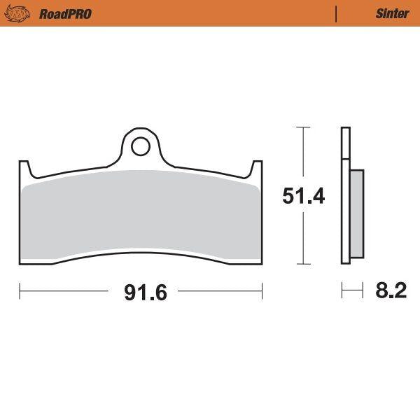 Moto Master RoadPRO Sinder Brake Pad Front For Mv Agusta BRUTALE 910 R 2006-2008