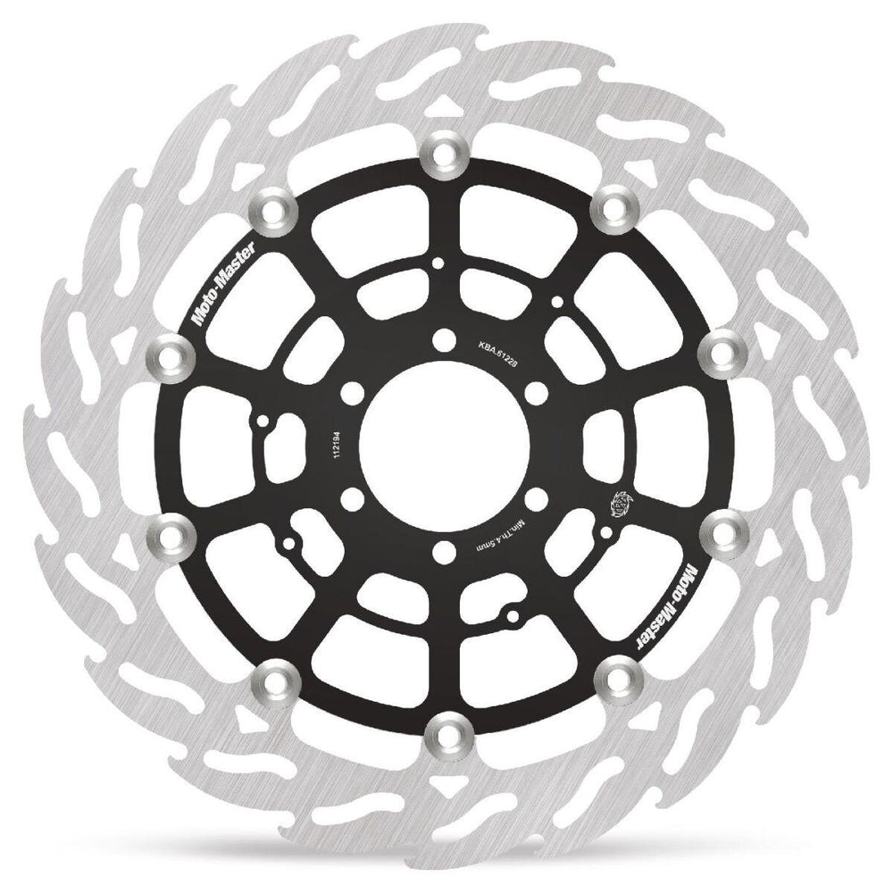Moto Master Flame Series Floating Brake Disc For BMW K 1600 B - Black/Silver