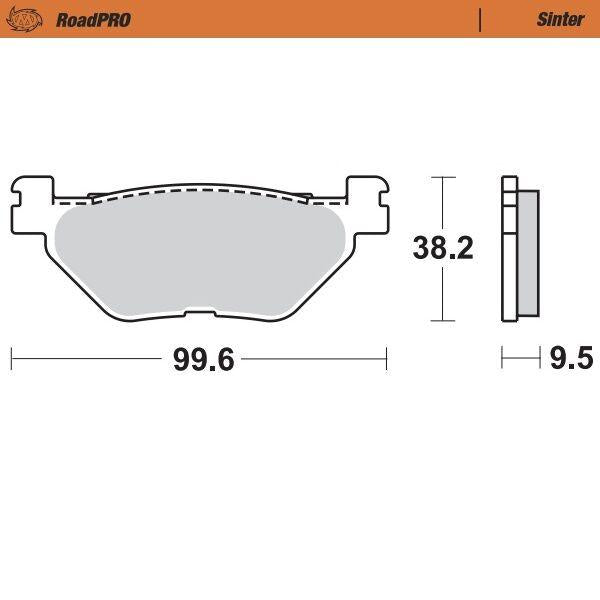 Moto Master RoadPRO Sinder Brake Pad Rear For Yamaha FJR 1300 2001-2005