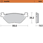 Moto Master RoadPRO Sinder Brake Pad Rear For Yamaha FJR 1300 2001-2005