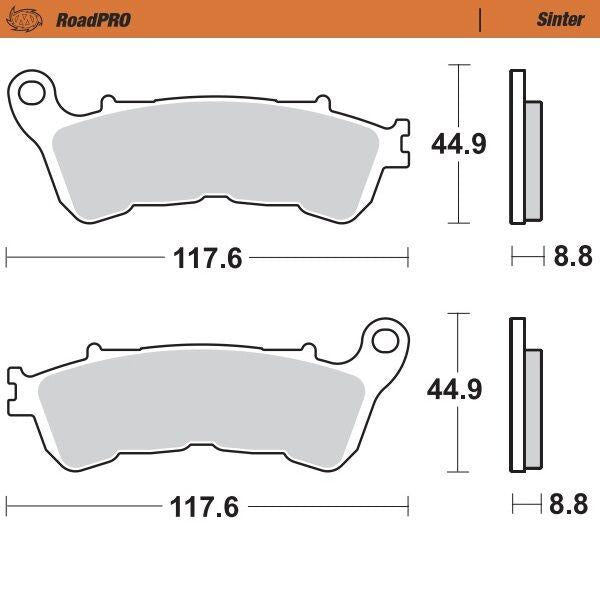 Moto Master RoadPRO Sinder Brake Pad Rear For Honda CBF 1000 2006-2010