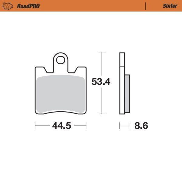 Moto Master RoadPRO Sinder Brake Pad Front For Yamaha FJR 1300 2006-2020