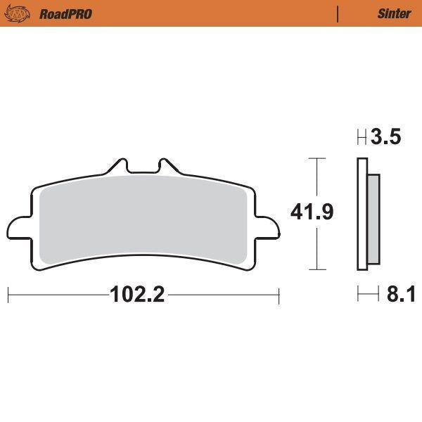 Moto Master RoadPRO Sinder Brake Pad Front For Ducati 1098 R 2008-2009