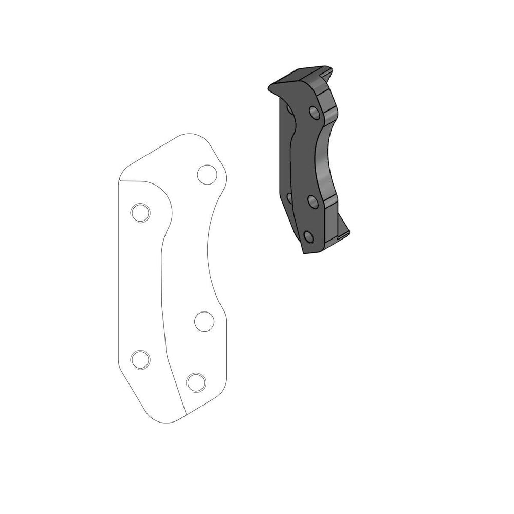 Moto Master Supermoto Street Brake Disc Adapter Bracket For Husqvarna CR125 1995-2013 Fits Front Left Or Right - Black