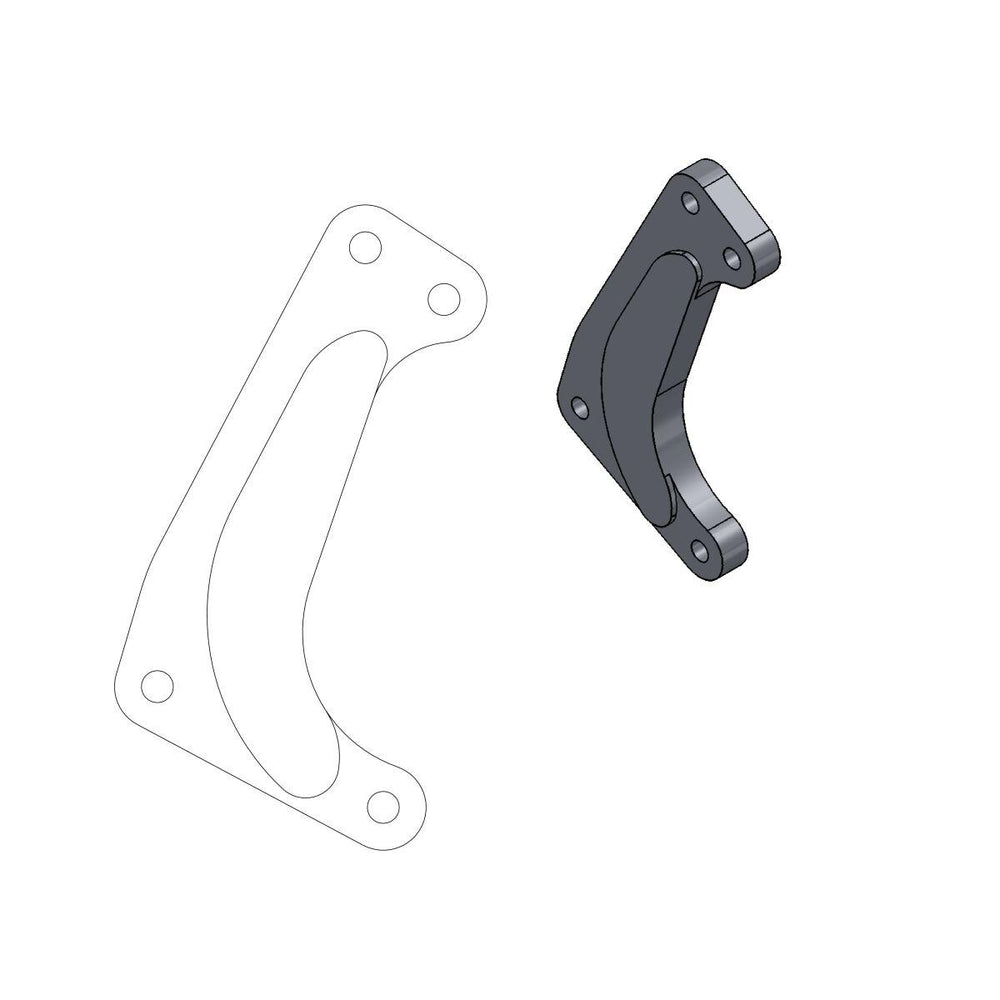 Moto Master Supermoto Racing Brake Disc Adapter Bracket For Yamaha WRF250 2001-2021 Front - Black