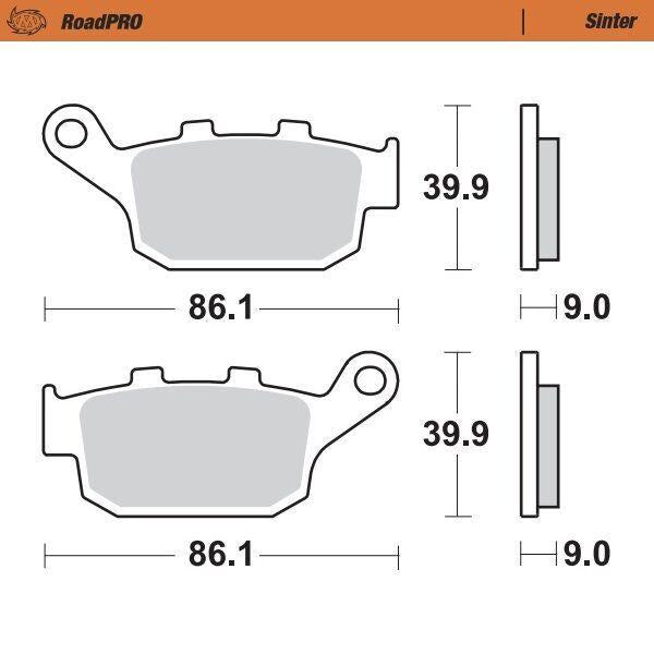 Moto Master RoadPRO Sinder Brake Pad Rear For Honda CB500 F 2013-2024