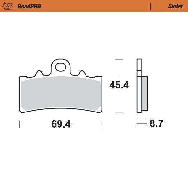 Moto Master RoadPRO Sinder Brake Pad Front For KTM  Adventure 390 2020-2024