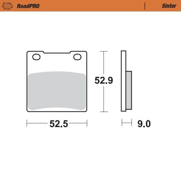 Moto Master RoadPRO Sinder Brake Pad Rear For Suzuki GS 500 E 1989-2007