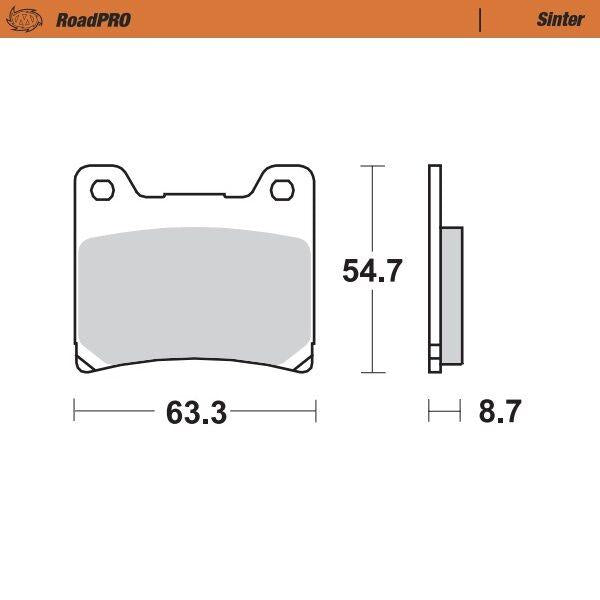 Moto Master RoadPRO Sinder Brake Pads For Yamaha FJ 1100 1984-1985 Front